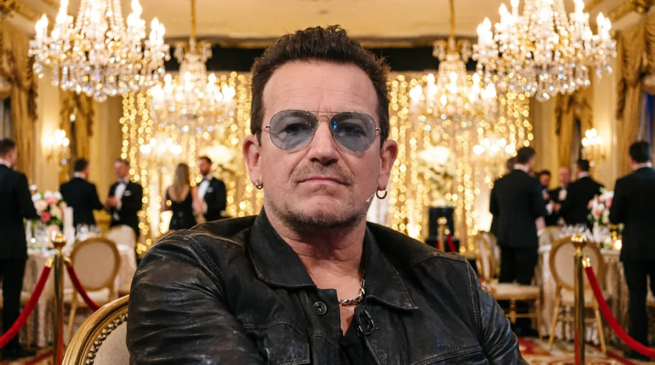Illustration symbolizing Bono's music catalog and private equity investments