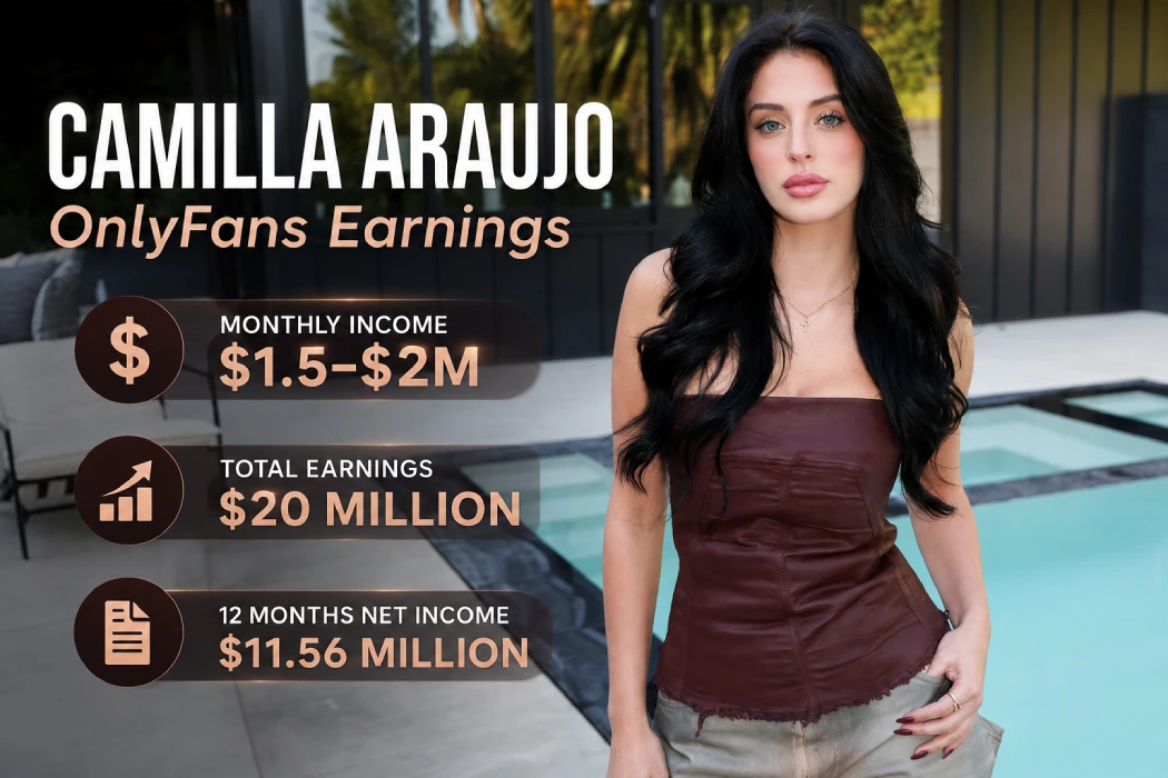 Camilla Araujo discussing her OnlyFans earnings and income.