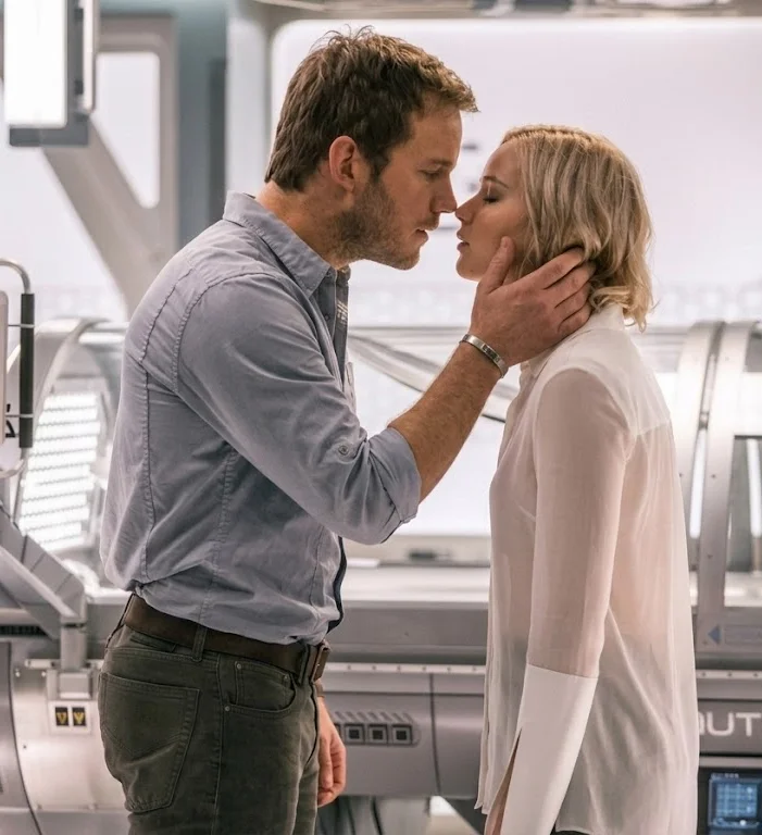 Jennifer Lawrence and Chris Pratt in Passengers (2016)