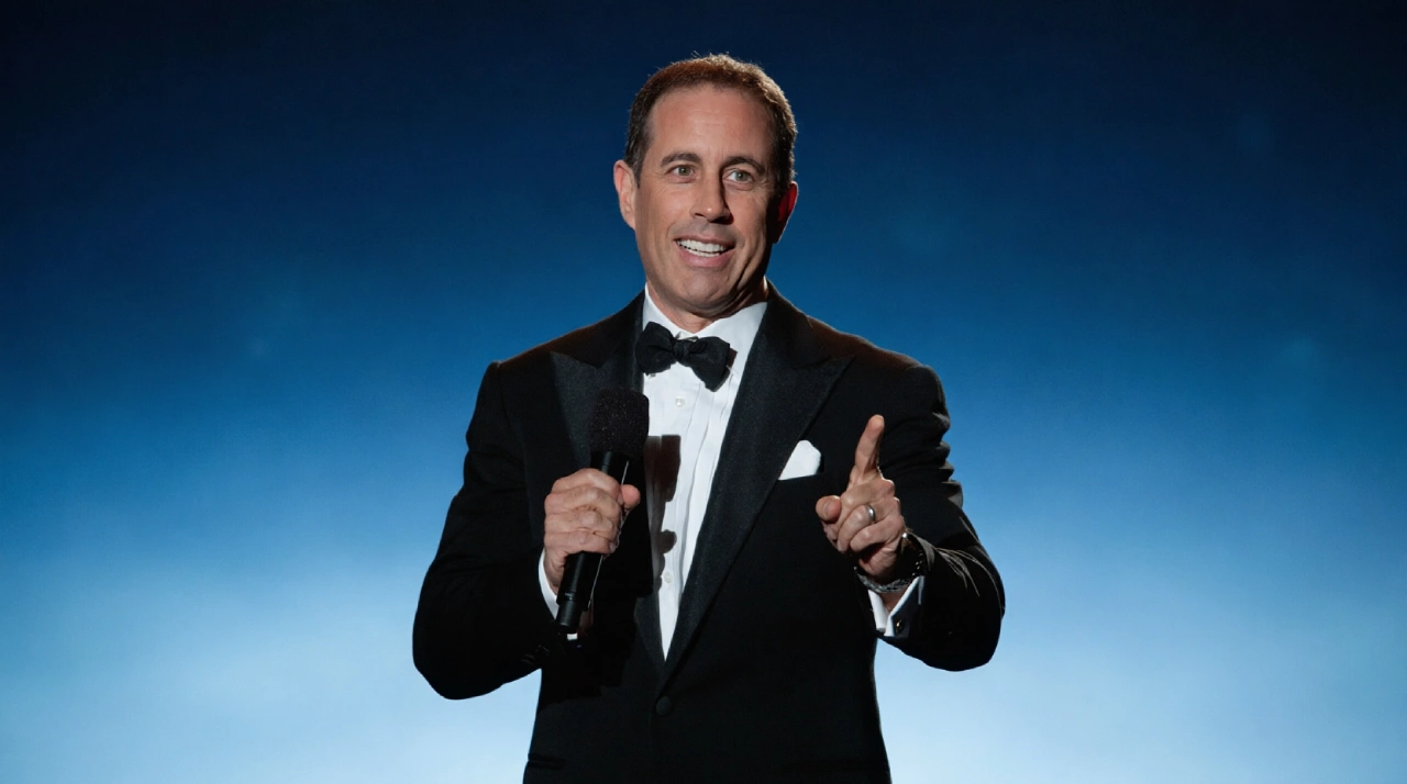 Jerry Seinfeld in a luxury television production office.