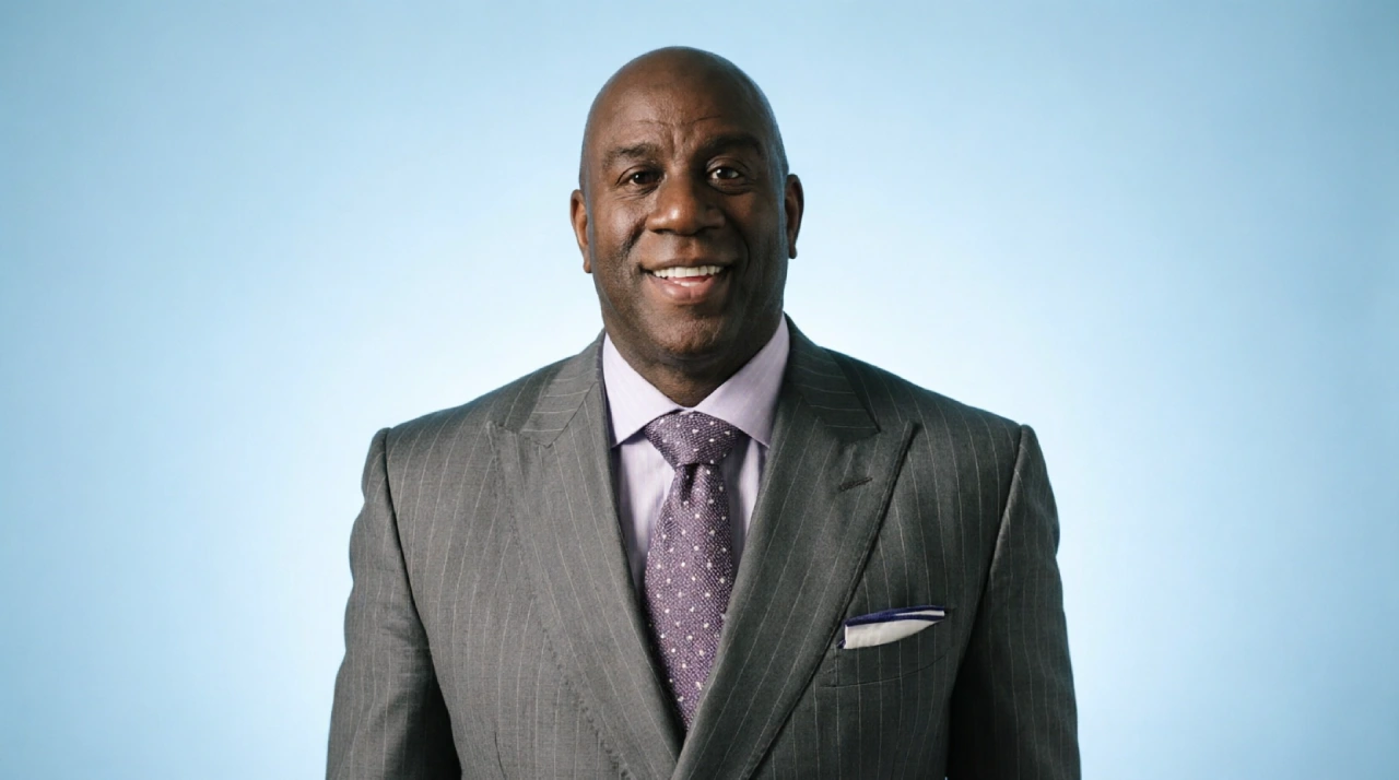 Magic Johnson outside his business investments, including Starbucks and EquiTrust.