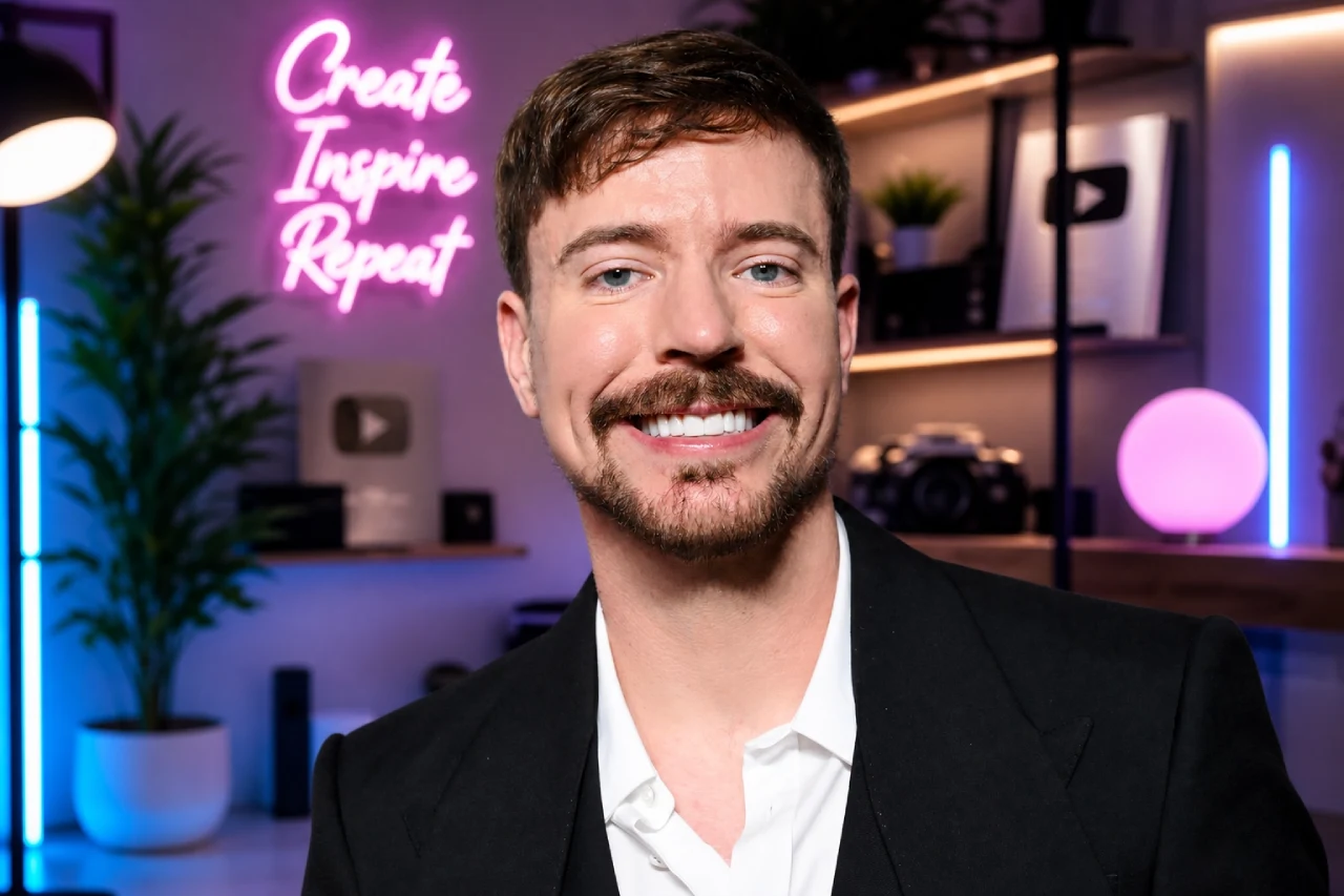 Golden trophy and cash symbolizing MrBeast's estimated 1 billion dollar net worth in 2026