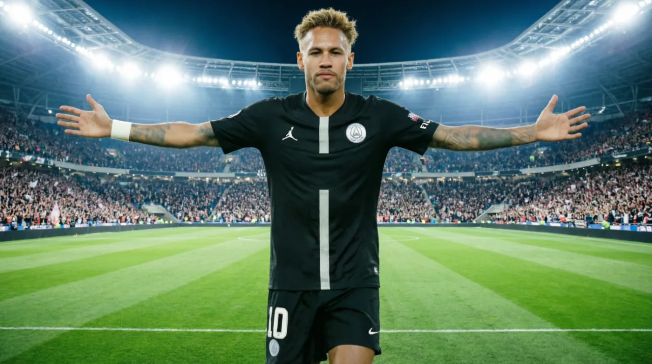 Neymar playing for Al-Hilal in Saudi Arabia with Puma boots.