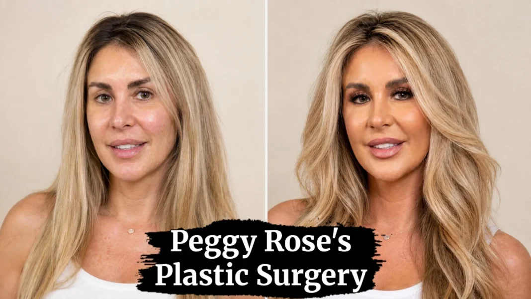 Peggy Rose Surgery Before and After Transformation Before and after comparison of MAFS Peggy Rose showing her appearance transformation.