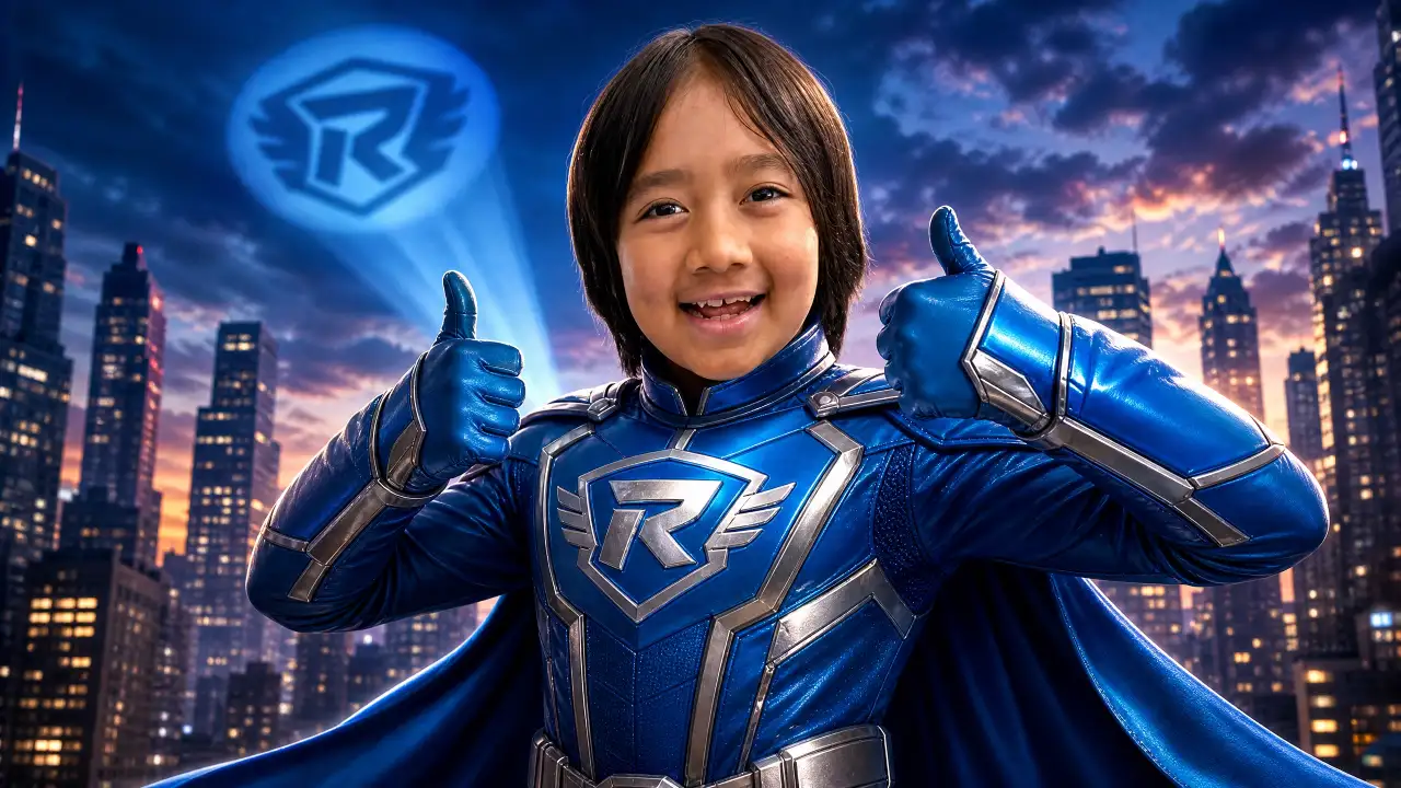 Colorful toy boxes symbolizing Ryan Kaji's Ryan's World net worth in 2026