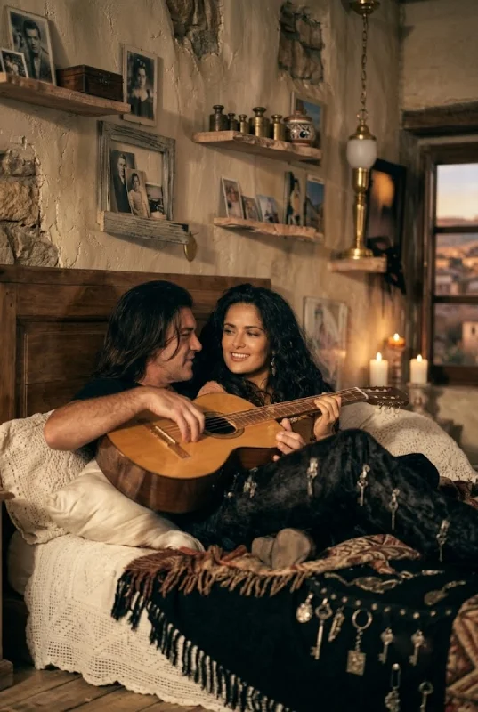 Salma Hayek who described pressure filming intimate scenes in Frida and Desperado