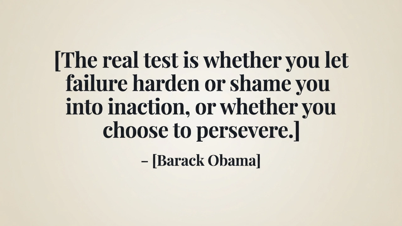 Barack Obama motivational quote picture about choosing to persevere