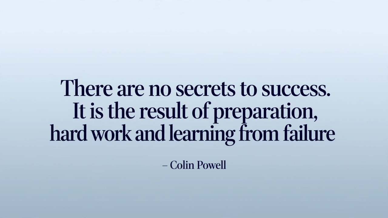 Colin Powell motivational quote picture about preparation and hard work