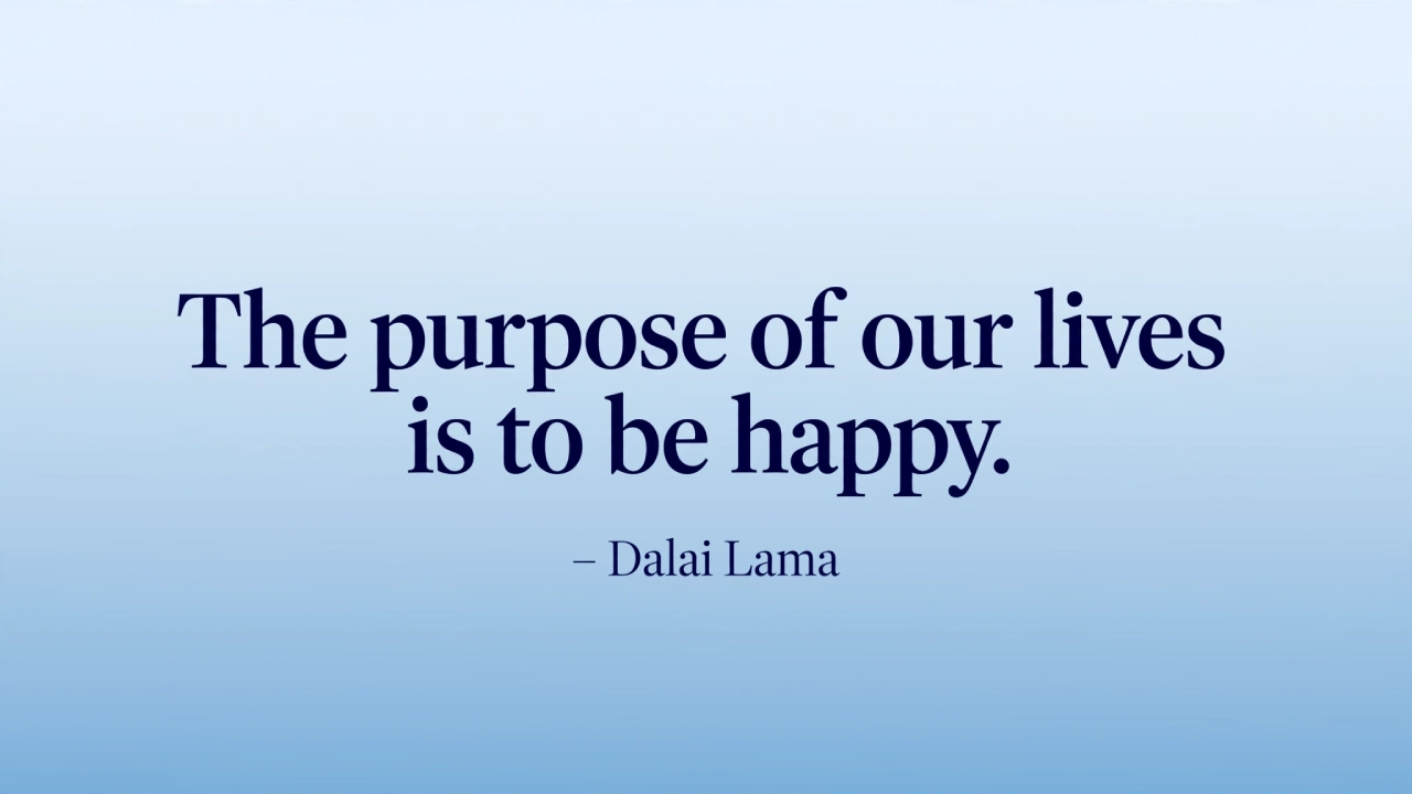 Dalai Lama inspirational picture quote about the purpose of life