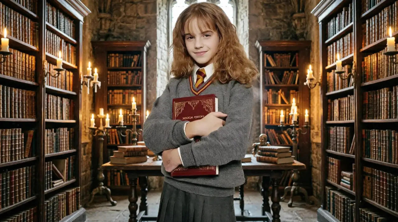 Emma Watson at an event, earnings grew through the Harry Potter series