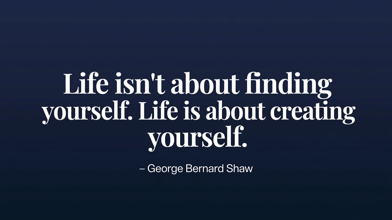 George Bernard Shaw motivational picture quote about creating yourself
