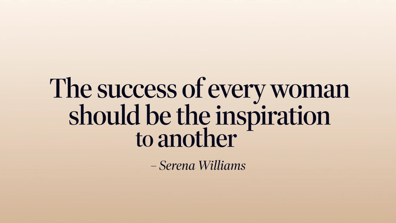Serena Williams motivational quote image about women supporting each other