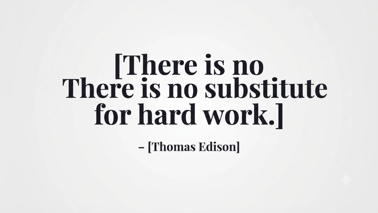 Thomas Edison inspirational picture quote about hard work